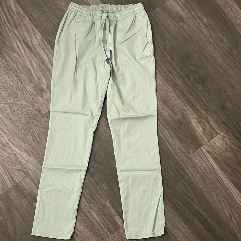 Jaanuu Light Green Skinny Scrub Pants
